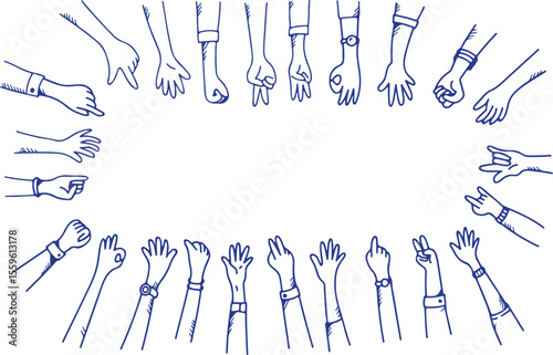Hand Gesture Vector Set | Pointing Hands, Directional Fingers, Communication Icons, Sketch