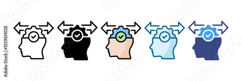 Strategic Decision Icon Set Multiple Style Collection