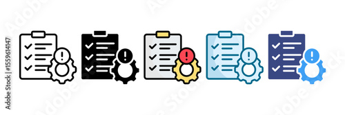 Project Risk Icon Set Multiple Style Collection