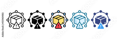 Supply Chain Disruption Icon Set Multiple Style Collection