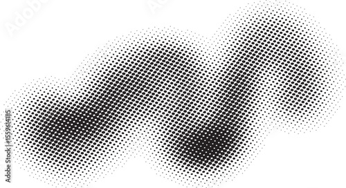 Wallpaper Mural Abstract fluid halftone pattern with a gradient dot texture, perfect for modern backgrounds, overlays, and dynamic graphic design elements. Torontodigital.ca