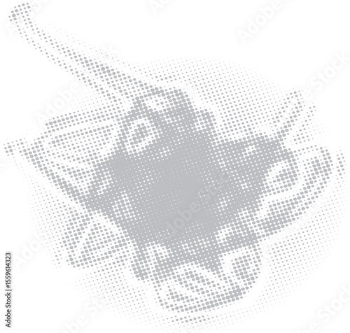 Wallpaper Mural Abstract light gray halftone texture with a faded, dappled effect, perfect for modern backgrounds, overlays, and vintage or pop art designs. Torontodigital.ca