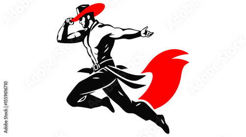 Cowboy Mascot Vector Set – Western Hero Icons