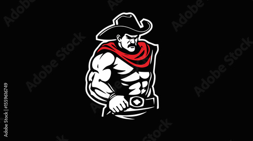 Cowboy Mascot Vector Set – Western Hero Icons