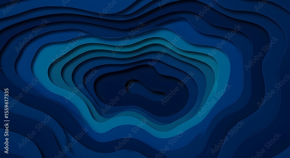 Obraz premium Abstract blue background with seamless wavy patterns, ideal for digital art and sea-inspired designs