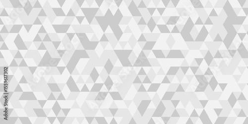 Abstract geometric wall tile and metal cube background triangle wallpaper. Seamless geometric pattern low polygon backdrop background. Gray diamond overlap polygonal background.	
