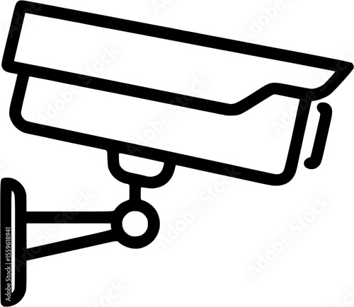 CC camera line art icon design