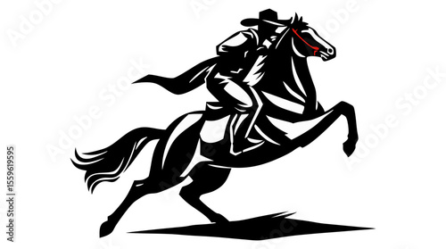 Cowboys and Horses – Western Action Vector Icons