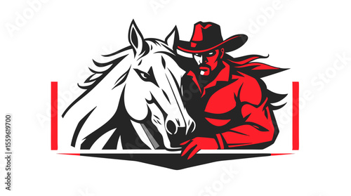 Cowboys and Horses – Western Action Vector Icons