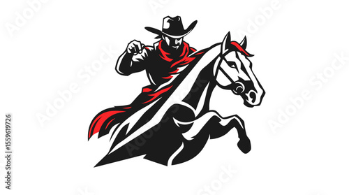 Cowboys and Horses – Western Action Vector Icons
