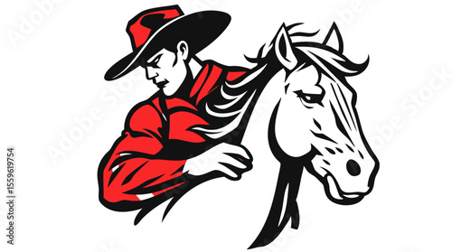 Cowboys and Horses – Western Action Vector Icons