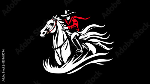 Cowboys and Horses – Western Action Vector Icons