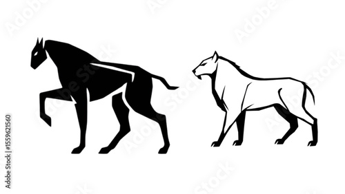 horse silhouette vector