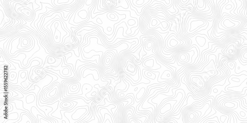 Pattern with lines and dots The stylized height of the topographic map contour in lines and contours isolated on transparent. Black and white topography contour lines map isolated on white background.