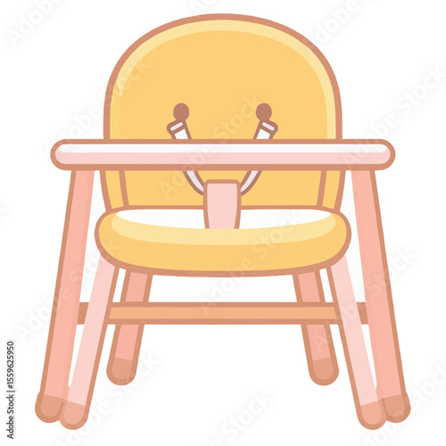 baby high chair illustration