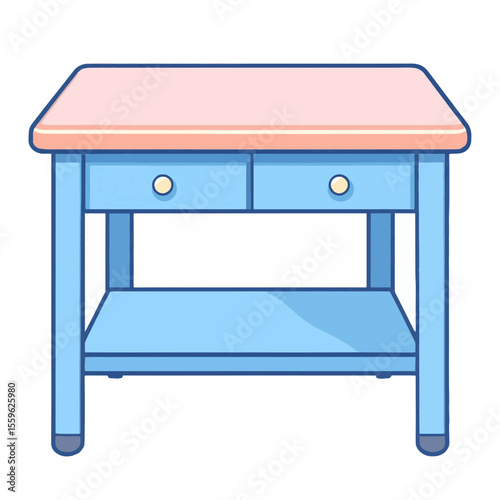 wooden table illustration