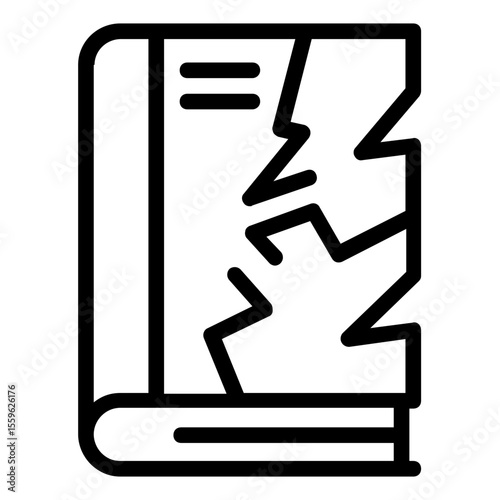 teared book icon