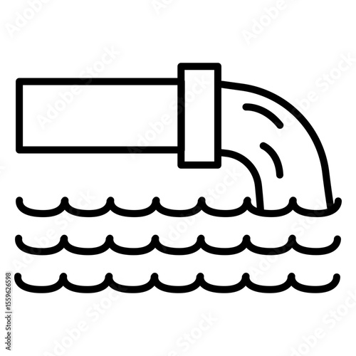 Water Waste Pipe Vector