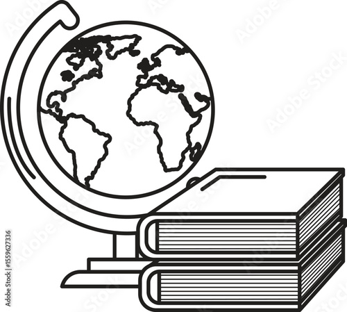 Globe and Books - Exploring Knowledge and Global Learning