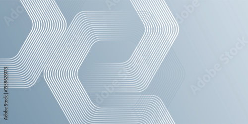 Abstract hexagon lines on gray background. Geometric stripe line art modern design geometric. vector illustration eps10