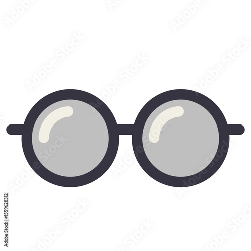 Glasses icon with transparent background