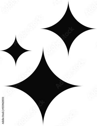 Vector Illustration of Sparkle, Sparkle Star Icon Set
