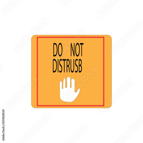 do not disturb sign vector illustration indicates that someone needs privacy or does not want to be disturbed