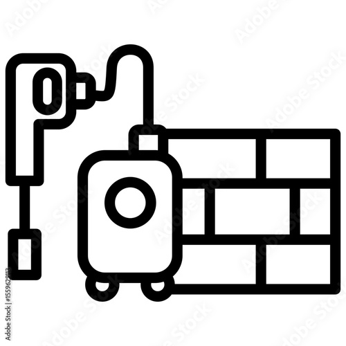 tile and grout cleaning line icon