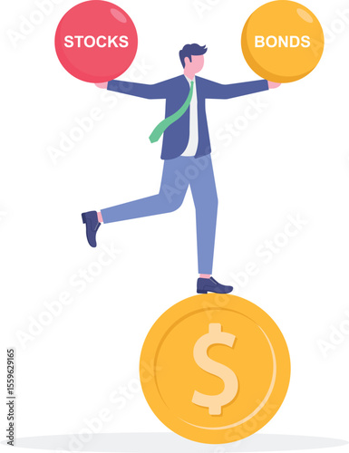 Diversify portfolio investment, rebalance between stocks and bonds,

