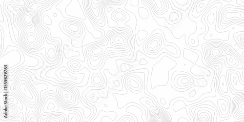 Abstract Modern location topography discovery vector topo map design White background with topographic world grid wave Topographic map geographic line texture.	