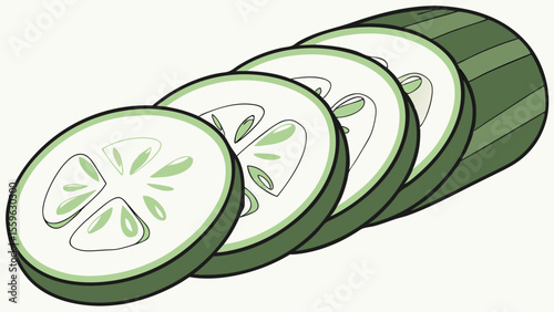 Sliced cucumber