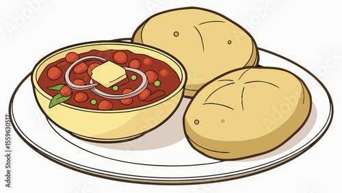 Indian Dish/Served with/Plate