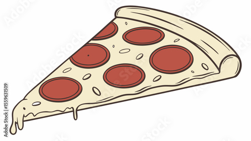 Melty pepperoni pizza slice