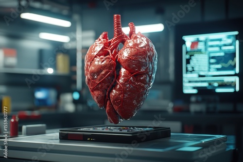Realistic 3D Model of Human Heart in Medical Laboratory Setting