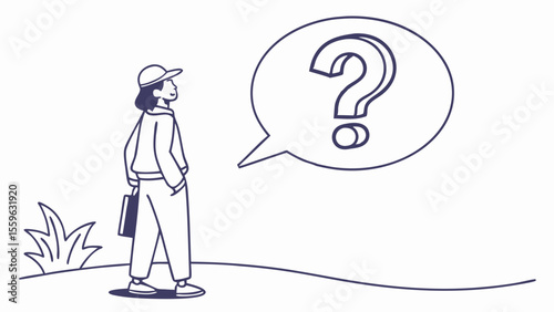 Person pondering a question