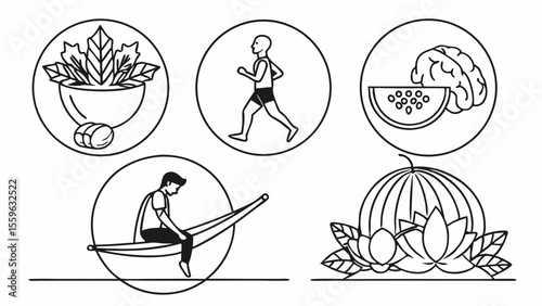 Healthy lifestyle icons (1)