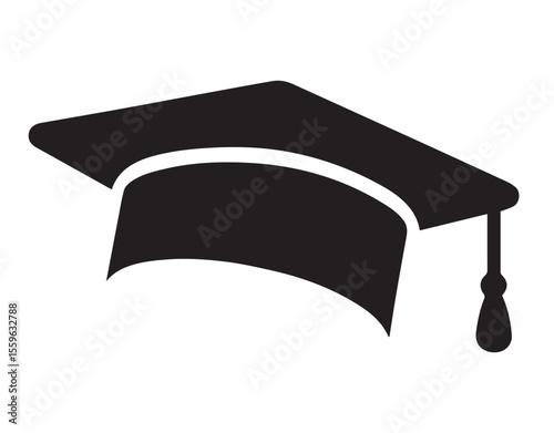 Scholarly Attire Icon: A minimalist illustration of a traditional graduation cap, representing academic achievement and the pursuit of knowledge.
