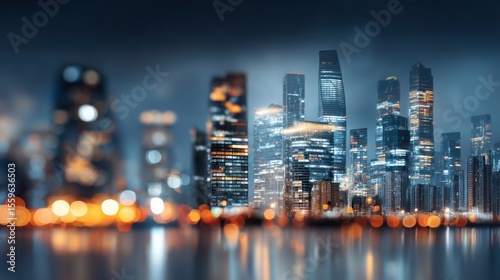 Cityscape night lights