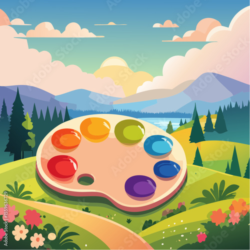 A paint palette where each color is a tiny world – creativity holds endless stories.

