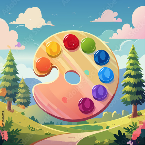 A paint palette where each color is a tiny world – creativity holds endless stories.
