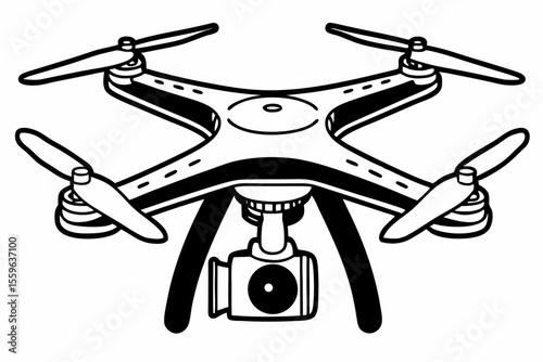 vector illustration of a drone 