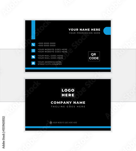 Luxury and elegant business card. stylish business card vector design. visiting card. stationary design. personal visiting card. clean composition design. print design. editable vector template
      