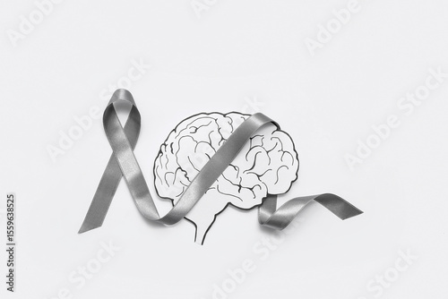 Paper brain with grey aware...