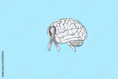 Paper brain with grey aware...
