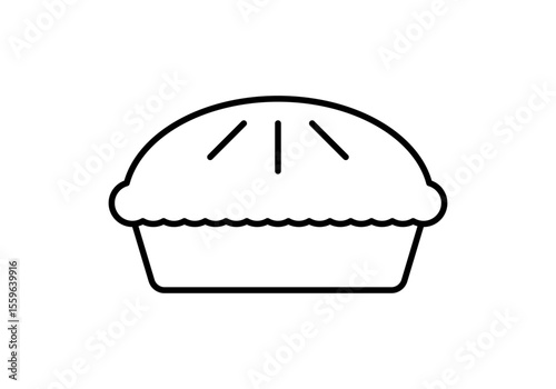 Icono negro de empanada en fondo blanco