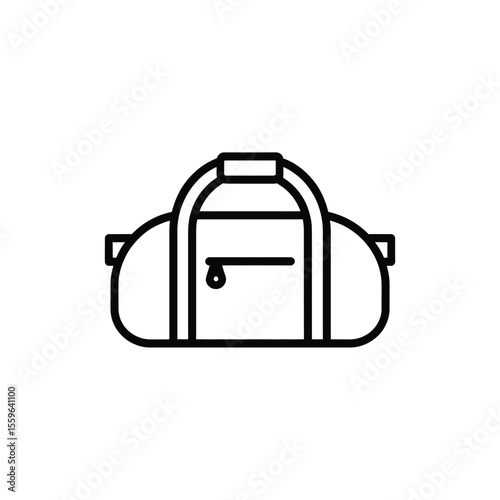 Minimalist Duffel Bag Icon for Travel Gym and Sports Equipment