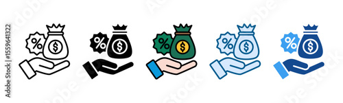 Commission Icon Set Multiple Style Collection
