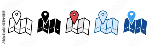 Territory Management Icon Set Multiple Style Collection