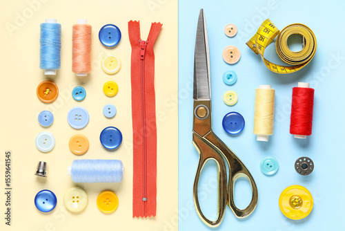 Different colorful buttons ...