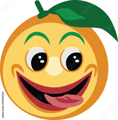 Delicious Orange Expression Face